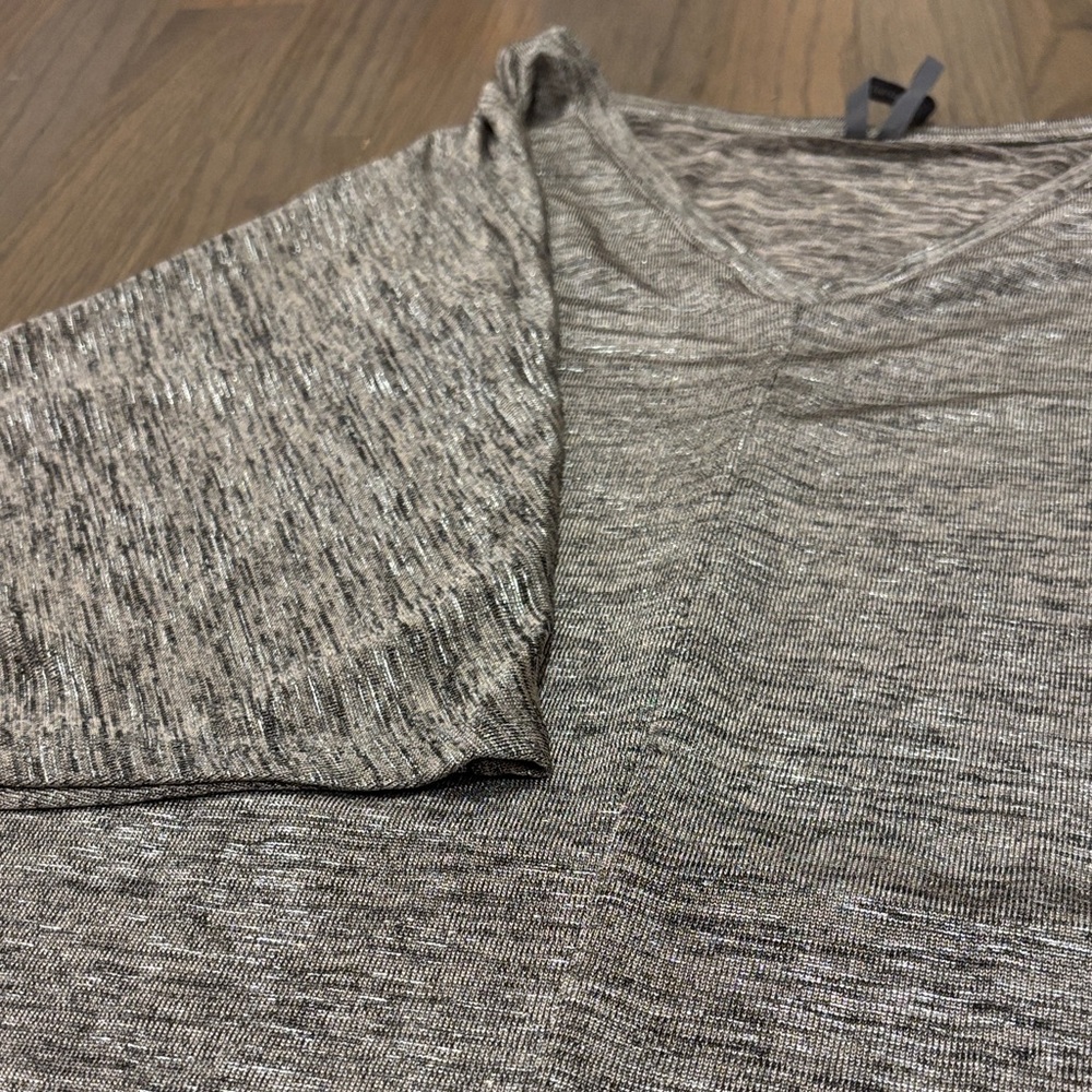 Anthropologie Heathered Gray V-Neck Tee
